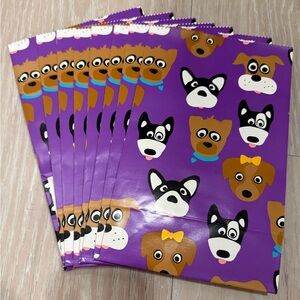 8 pack Purple Dog Party Favor Bags